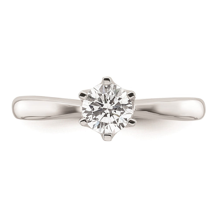 Buy Stylish 14K White Gold 1/2 Carat Round Solitaire Engagement Ring Setting-4