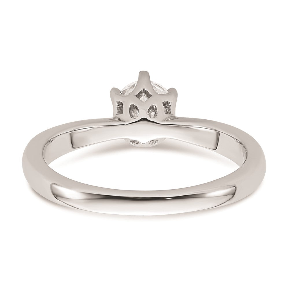 Buy Stylish 14K White Gold 1/2 Carat Round Solitaire Engagement Ring Setting