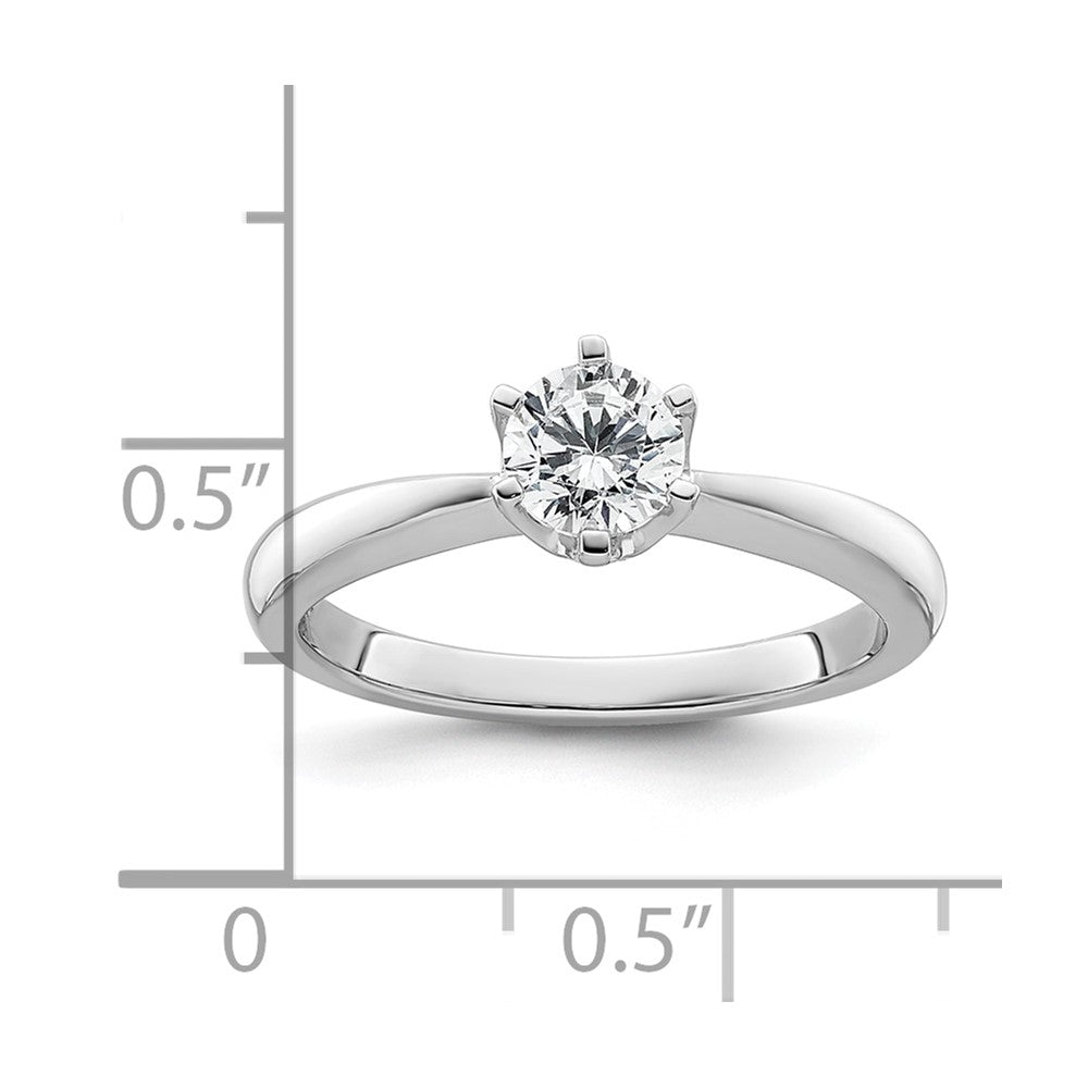 Buy Stylish 14K White Gold 1/2 Carat Round Solitaire Engagement Ring Setting