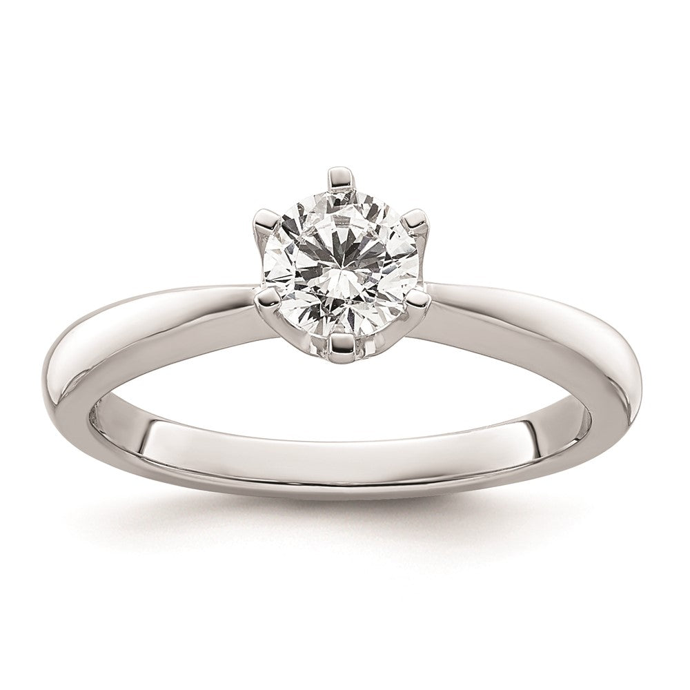Buy Stylish 14K White Gold 1/2 Carat Round Solitaire Engagement Ring Setting
