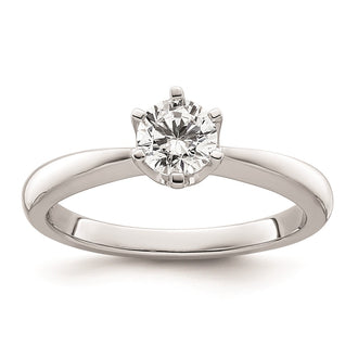 Buy Stylish 14K White Gold 1/2 Carat Round Solitaire Engagement Ring Setting
