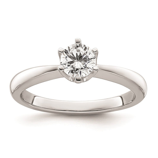 Buy Stylish 14K White Gold 1/2 Carat Round Solitaire Engagement Ring Setting