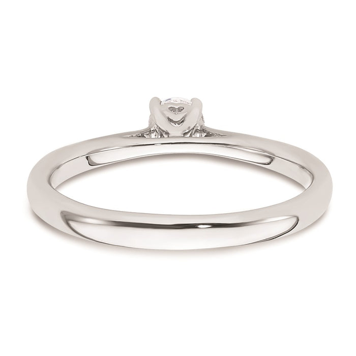Buy Stylish 14K White Gold 1/4 Carat Heart-Shaped Engagement Ring Setting-5