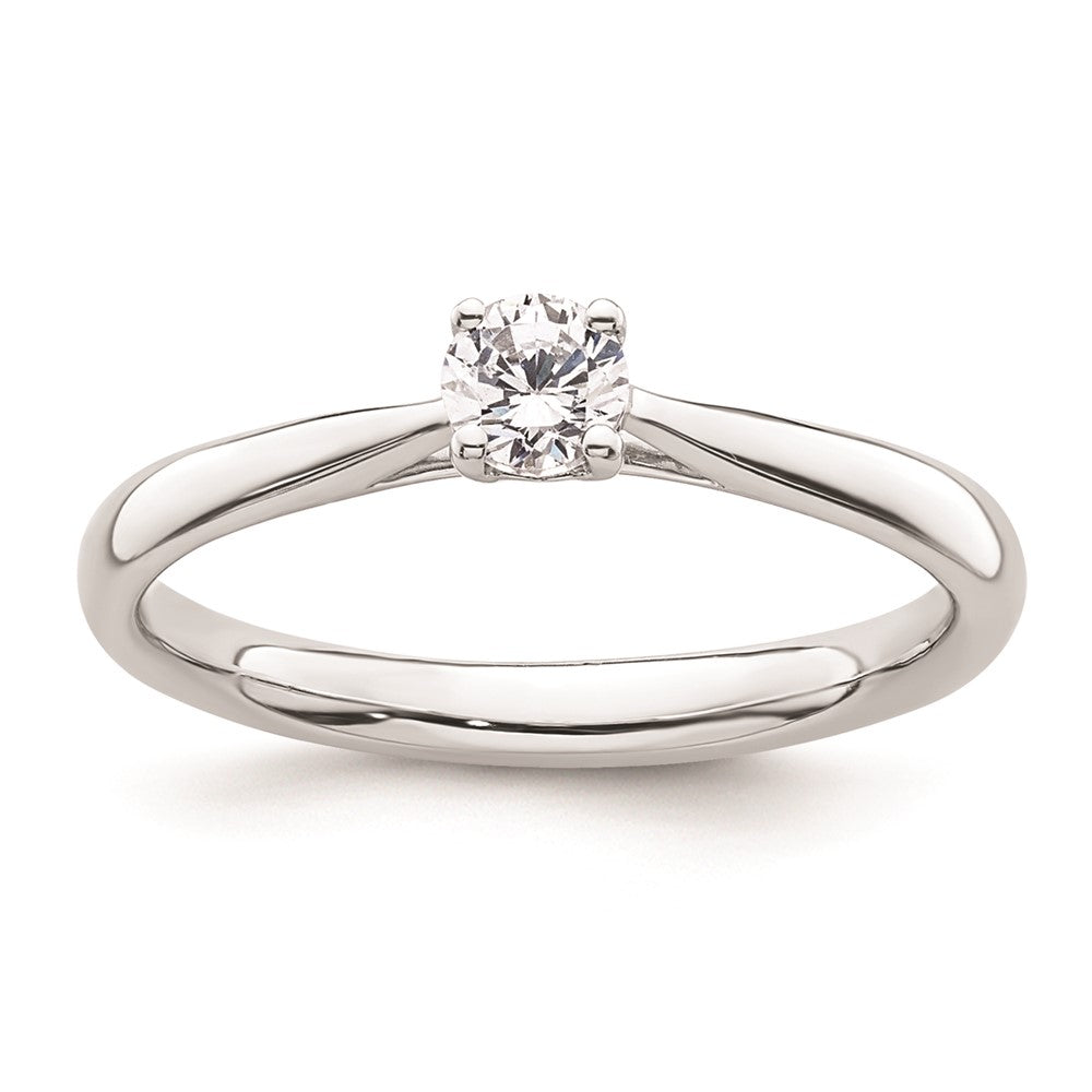 Buy Stylish 14K White Gold 1/4 Carat Heart-Shaped Engagement Ring Setting