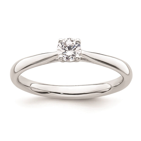 Buy Stylish 14K White Gold 1/4 Carat Heart-Shaped Engagement Ring Setting