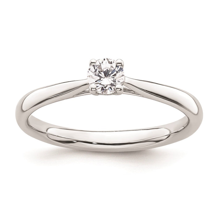 Buy Stylish 14K White Gold 1/4 Carat Heart-Shaped Engagement Ring Setting-1