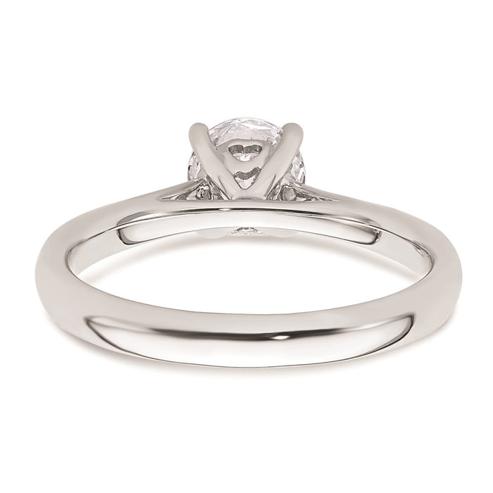 Buy Designer 14K White Gold 3/4 Carat Heart-Shaped Engagement Ring Setting-5