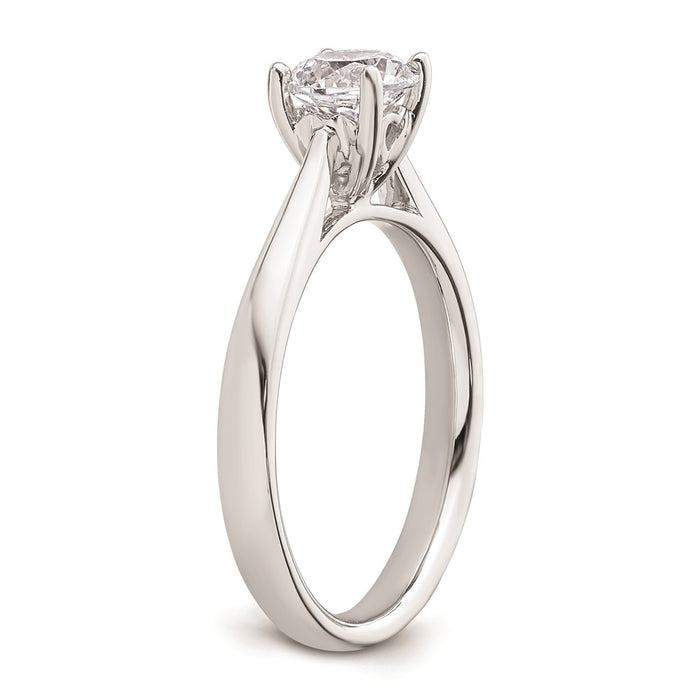 Buy Designer 14K White Gold 3/4 Carat Heart-Shaped Engagement Ring Setting-6