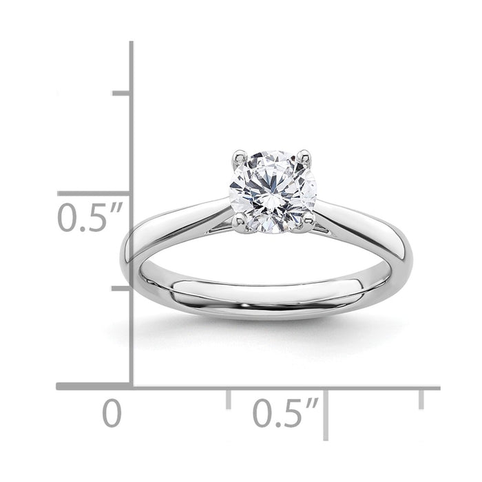 Buy Designer 14K White Gold 3/4 Carat Heart-Shaped Engagement Ring Setting-7