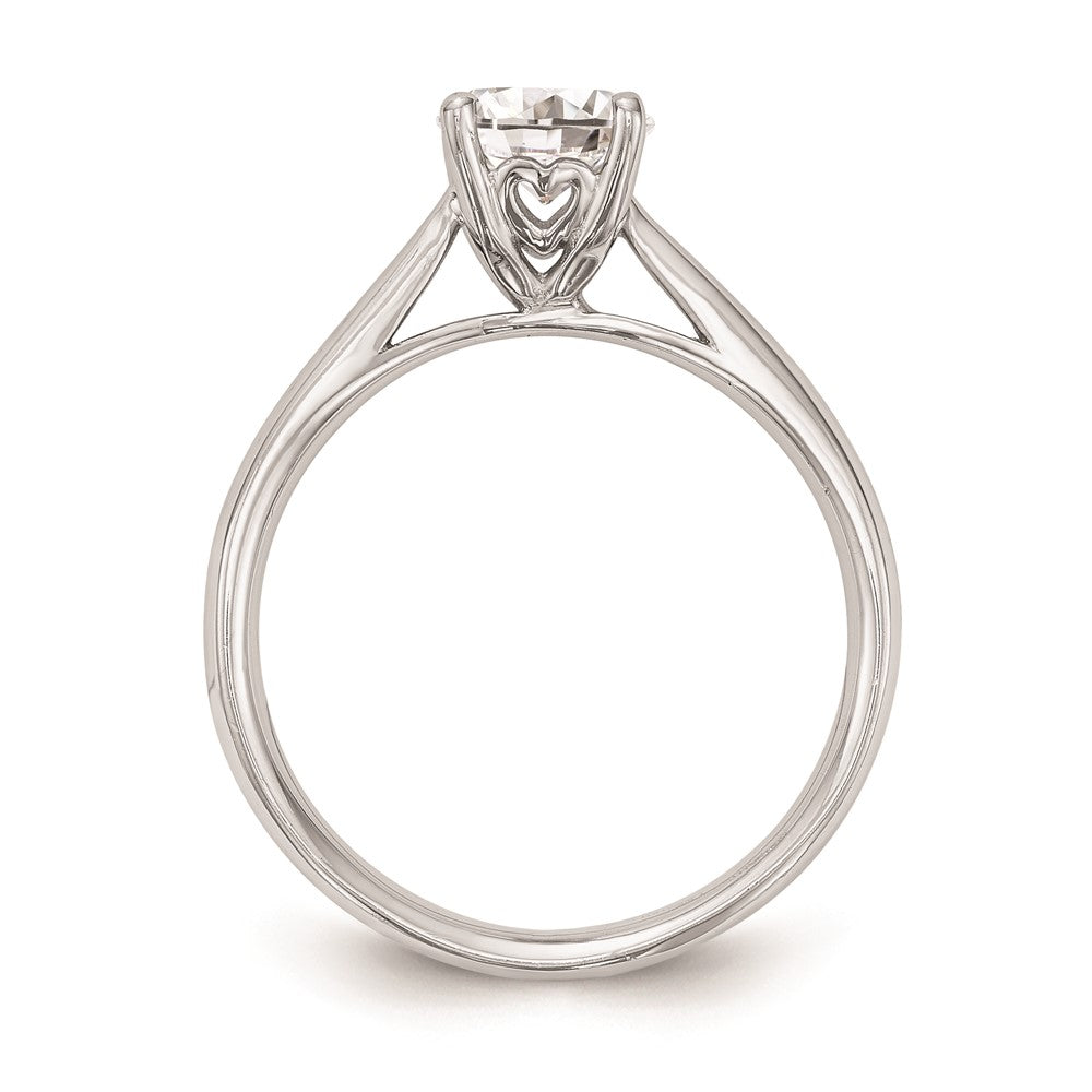 Buy 14K White Gold 1 Carat Heart-Shaped Solitaire Engagement Ring - Stylish Value
