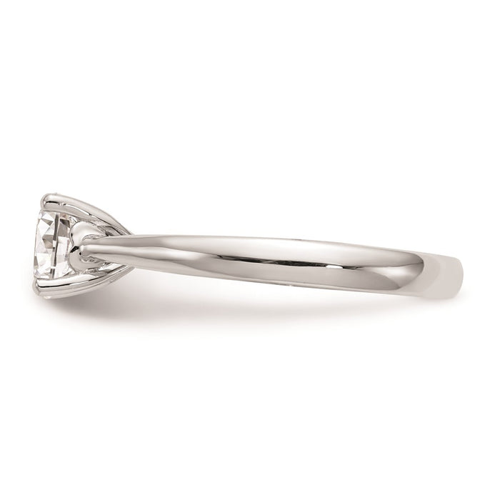 Buy 14K White Gold 1 Carat Heart-Shaped Solitaire Engagement Ring - Stylish Value-3