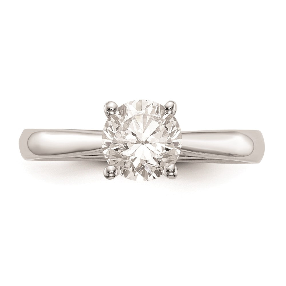 Buy 14K White Gold 1 Carat Heart-Shaped Solitaire Engagement Ring - Stylish Value