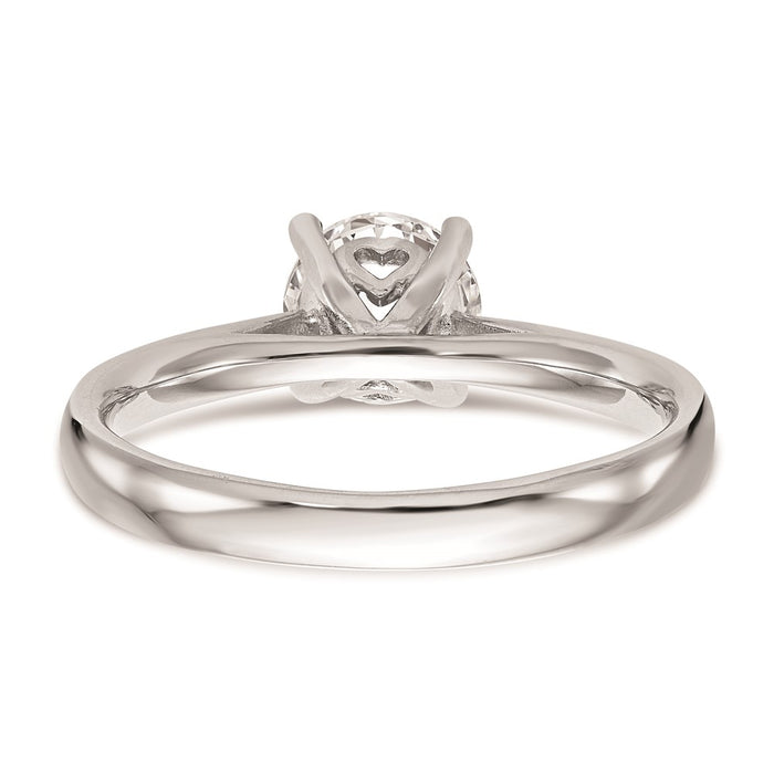 Buy 14K White Gold 1 Carat Heart-Shaped Solitaire Engagement Ring - Stylish Value-5