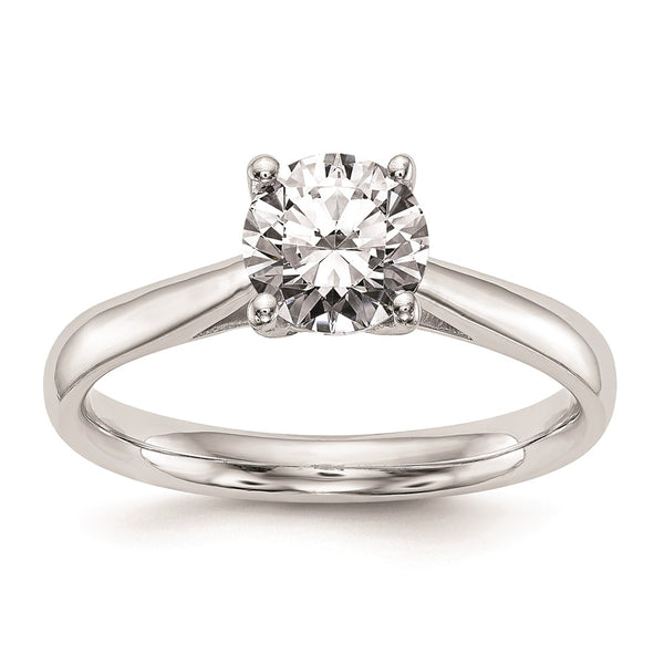 14K White Gold 1 Carat Heart-Shaped Solitaire Engagement Ring