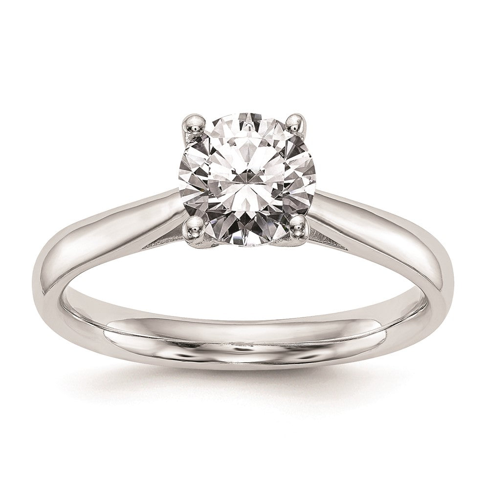 Buy 14K White Gold 1 Carat Heart-Shaped Solitaire Engagement Ring - Stylish Value