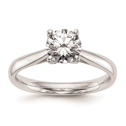 Buy 14K White Gold 1 Carat Heart-Shaped Solitaire Engagement Ring - Stylish Value