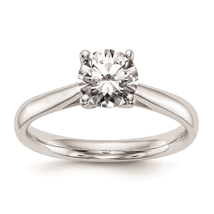 Buy 14K White Gold 1 Carat Heart-Shaped Solitaire Engagement Ring - Stylish Value-1