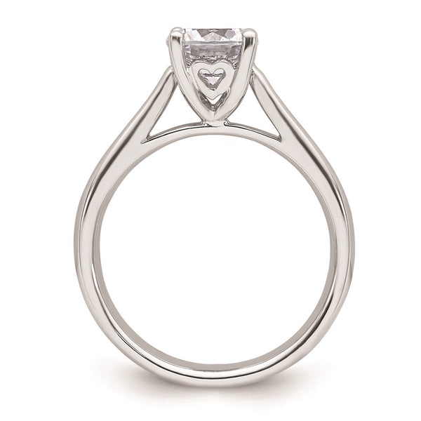 14K White Gold 1.25 Carat Heart-Shaped Engagement Ring Setting