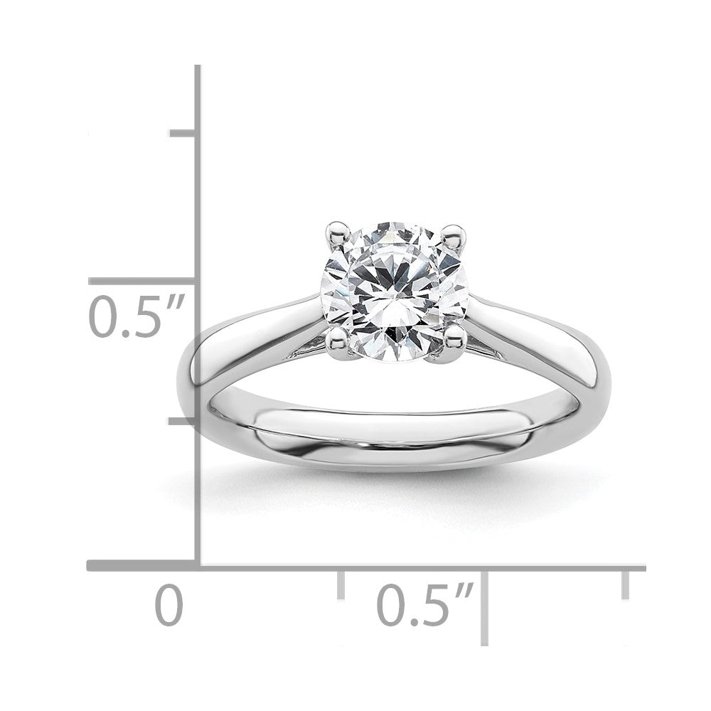 Exclusive 14K White Gold 1.25 Carat Heart-Shaped Engagement Ring Setting