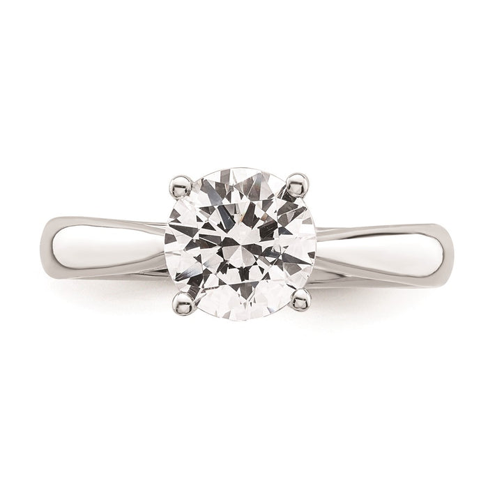 Buy 14K White Gold 1.5 Carat Heart-Shaped Solitaire Engagement Ring Setting-4