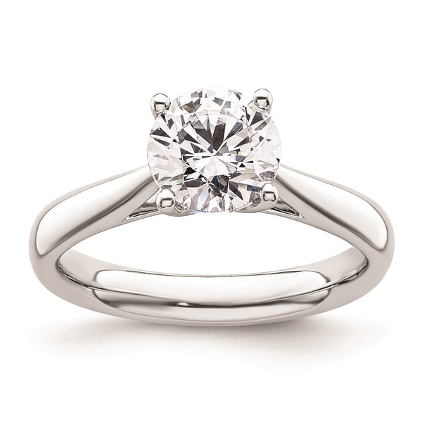 14K White Gold 1.5 Carat Heart-Shaped Solitaire Engagement Ring Setting