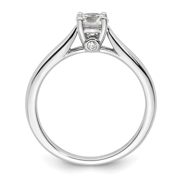 14K White Gold Semi-Mount Ring for 1/2 Carat Diamond