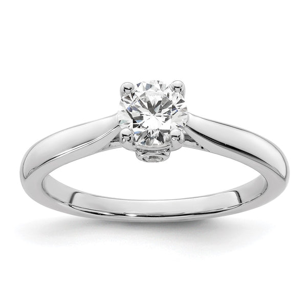 14K White Gold Semi-Mount Ring for 1/2 Carat Diamond