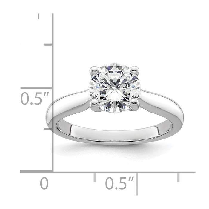 Buy 14K White Gold Semi-Mount Engagement Ring for 1.5 Carat Stone - Stylish Accents-7