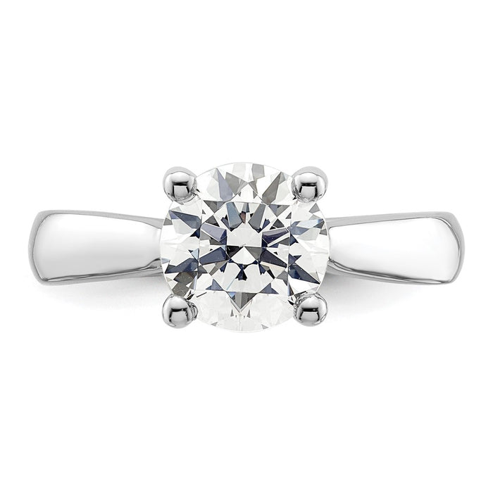 High-Quality 14K White Gold Semi-Mount Engagement Ring for 2 Carat Stone-4