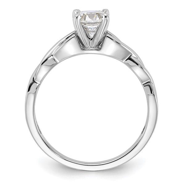 14K White Gold 1/2 Carat Round Engagement Ring Setting - Style GR1-1030548