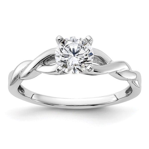 14K White Gold 1/2 Carat Round Engagement Ring Setting - Style GR1-1030548