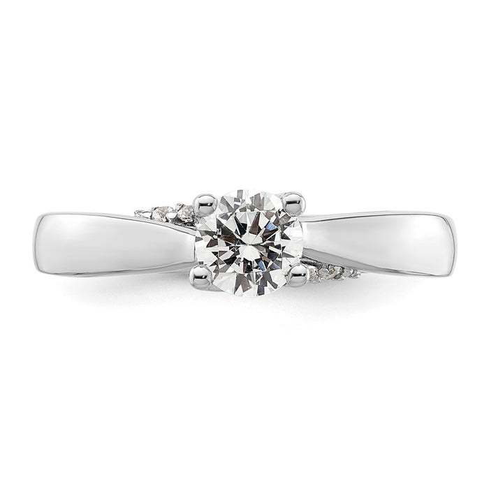 Buy Exclusive 14K White Gold Semi-Mount Engagement Ring for 1/2 Carat Diamond-4