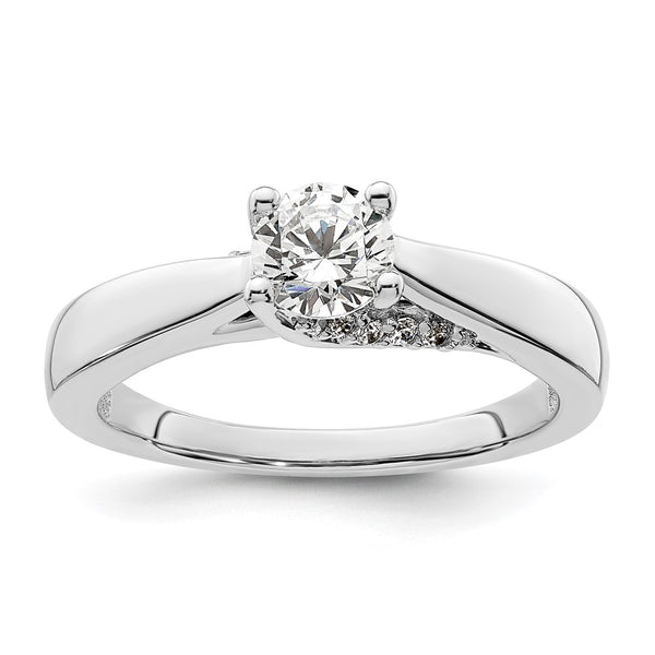 14K White Gold Semi-Mount Engagement Ring for 1/2 Carat Diamond - Style GR1-1022172