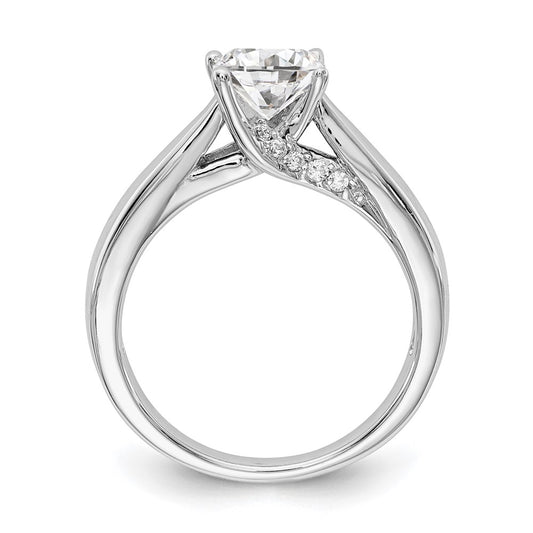Buy 14K White Gold Semi-Mount Engagement Ring, 1 Carat, Stylish Diamond Accents