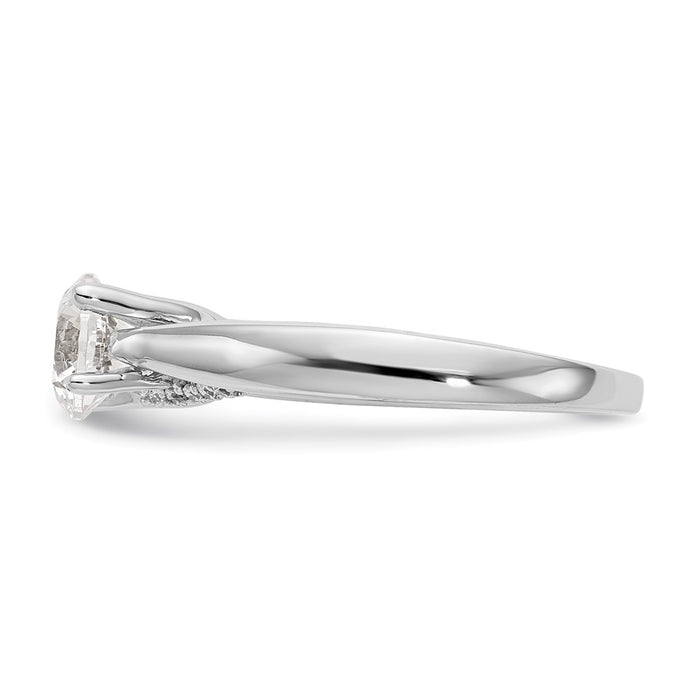 Buy 14K White Gold Semi-Mount Engagement Ring, 1 Carat, Stylish Diamond Accents-3