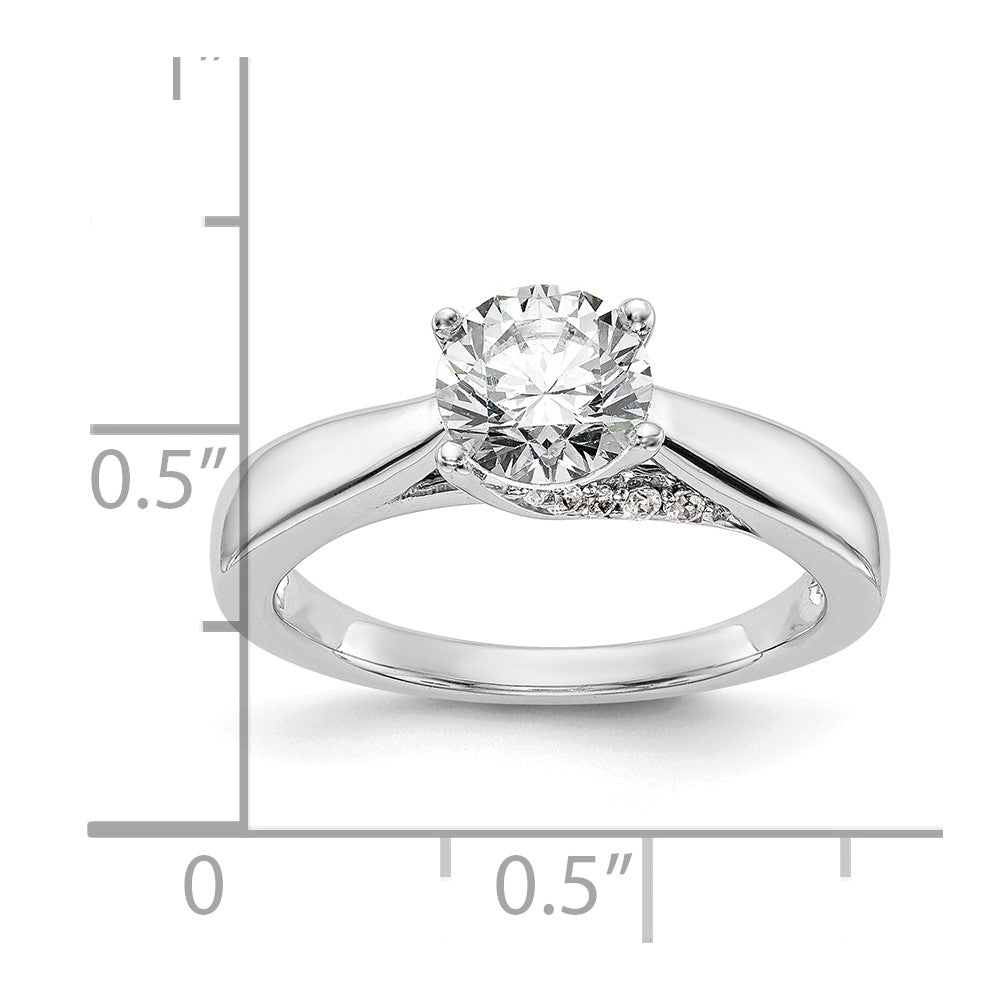 Buy 14K White Gold Semi-Mount Engagement Ring, 1 Carat, Stylish Diamond Accents