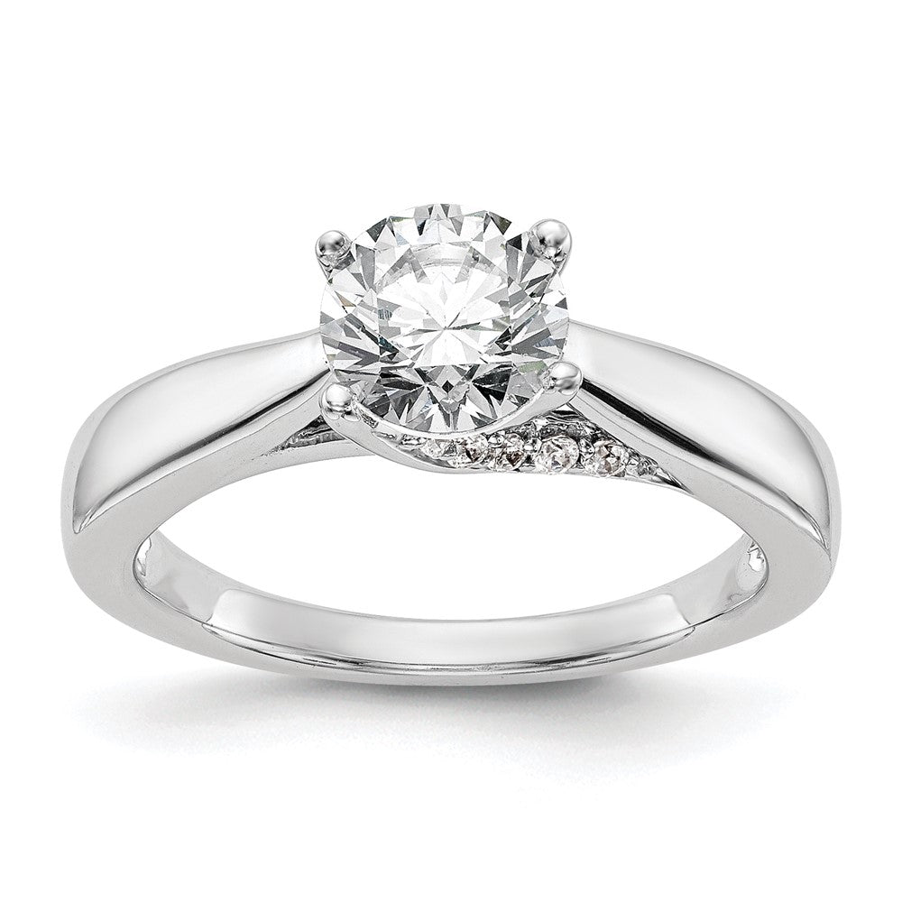 Buy 14K White Gold Semi-Mount Engagement Ring, 1 Carat, Stylish Diamond Accents