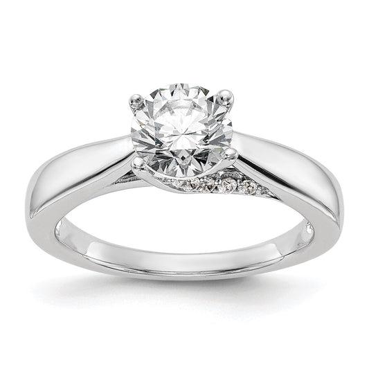 Buy 14K White Gold Semi-Mount Engagement Ring, 1 Carat, Stylish Diamond Accents