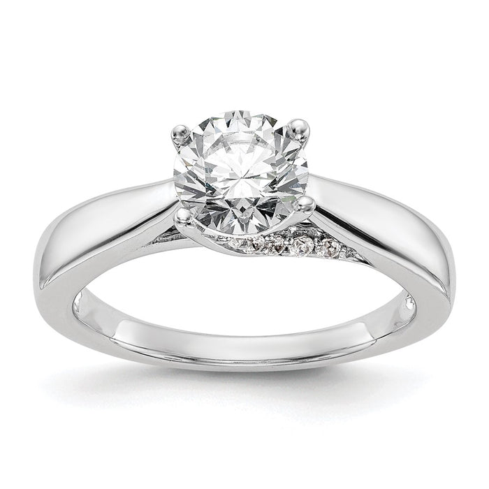 Buy 14K White Gold Semi-Mount Engagement Ring, 1 Carat, Stylish Diamond Accents-1