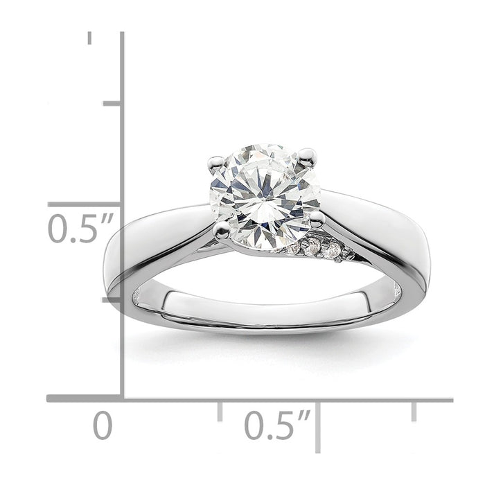 Buy 14K White Gold Semi-Mount Engagement Ring for 1.25 Carat Stone - Stylish Value!-7