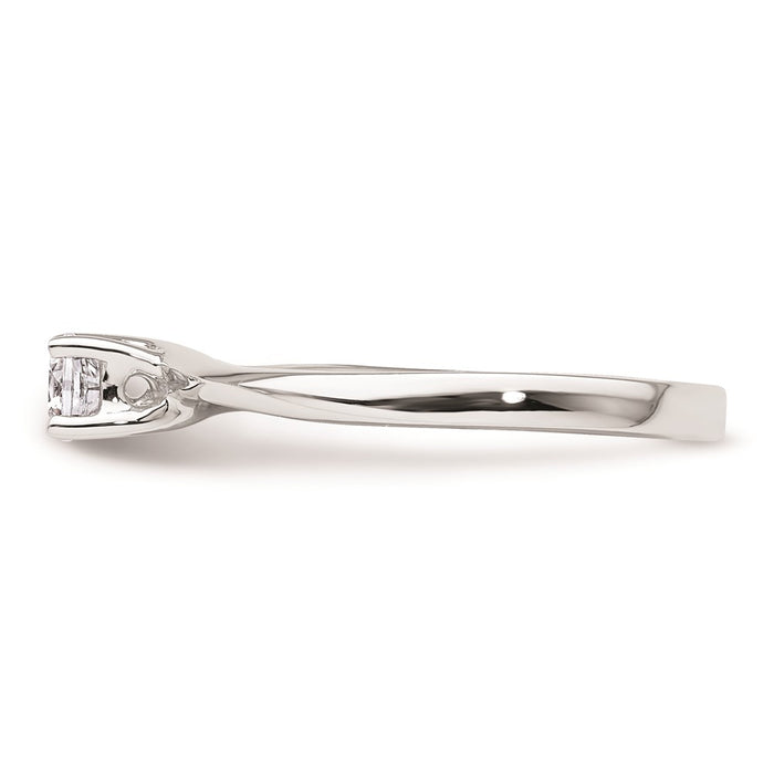 Exclusive 14K White Gold 1/4 Carat Round Solitaire Engagement Ring Setting-3