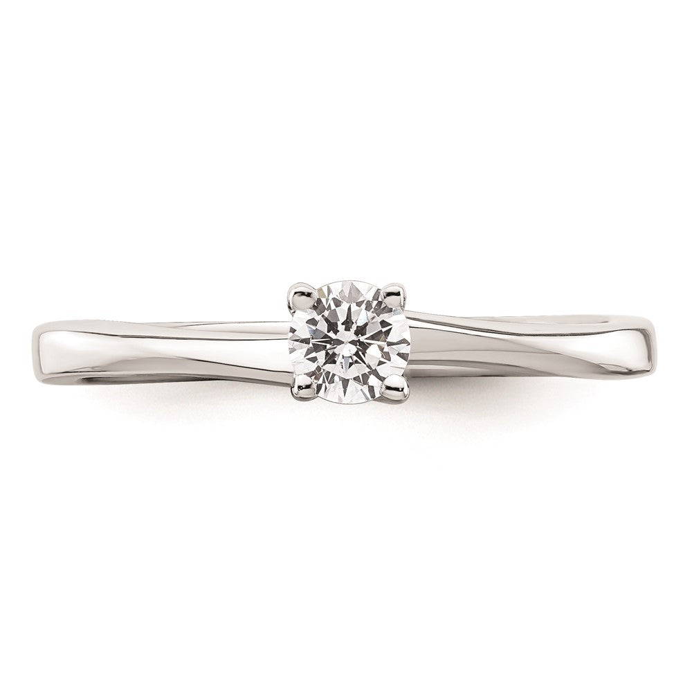 Exclusive 14K White Gold 1/4 Carat Round Solitaire Engagement Ring Setting
