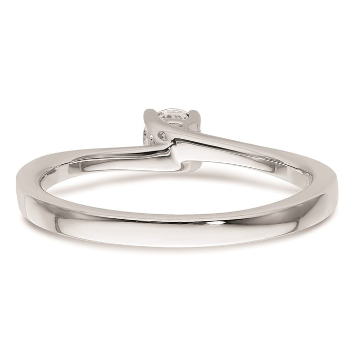 Exclusive 14K White Gold 1/4 Carat Round Solitaire Engagement Ring Setting-5