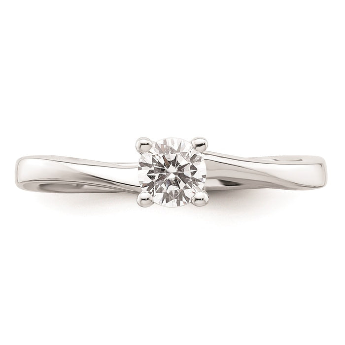 Buy Exclusive 14K White Gold 1/3 Carat Round Engagement Ring Setting-4