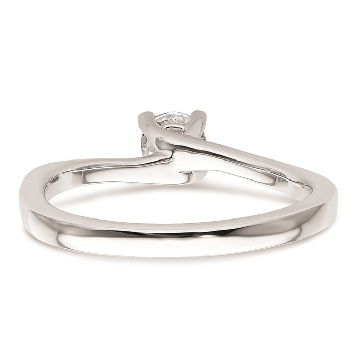 Buy Exclusive 14K White Gold 1/3 Carat Round Engagement Ring Setting-5