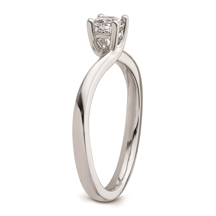 Buy Exclusive 14K White Gold 1/3 Carat Round Engagement Ring Setting-6
