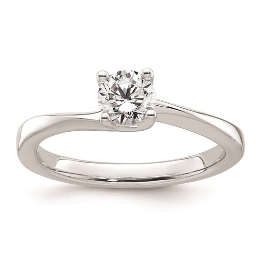 Buy 14K White Gold 1/2 Carat Round Solitaire Engagement Ring Setting - Stylish!