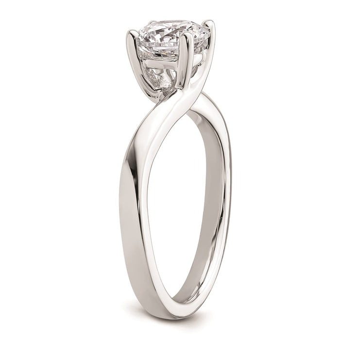 Buy Exclusive 14K White Gold 1.25 Carat Round Solitaire Engagement Ring Setting-6