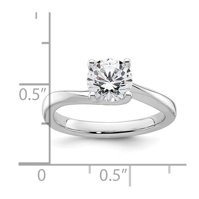 Buy Exclusive 14K White Gold 1.25 Carat Round Solitaire Engagement Ring Setting-7