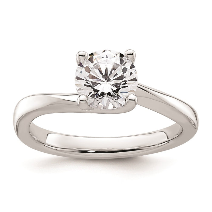Buy Exclusive 14K White Gold 1.25 Carat Round Solitaire Engagement Ring Setting-1